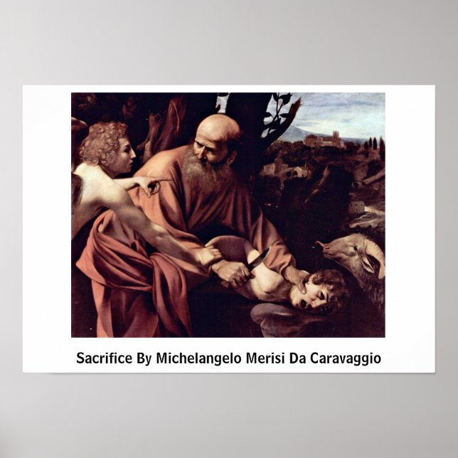 Affiches Sacrifice De Michelangelo Merisi Da Caravaggio (Devant)