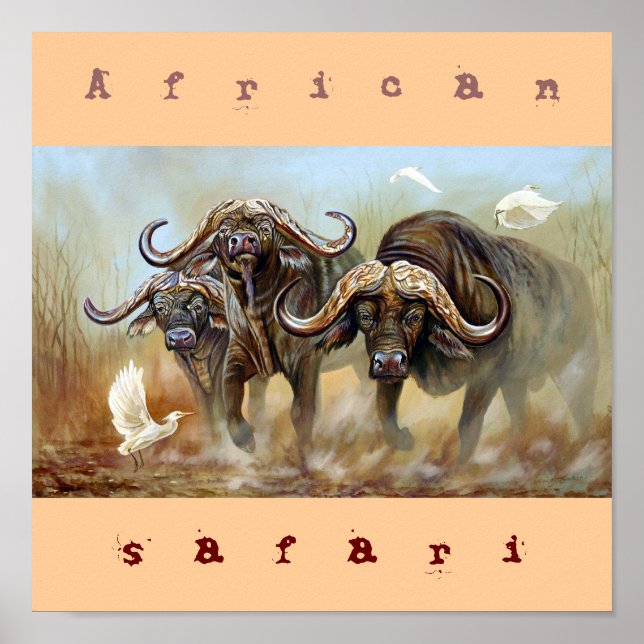 Affiches safari en Afrique (Devant)