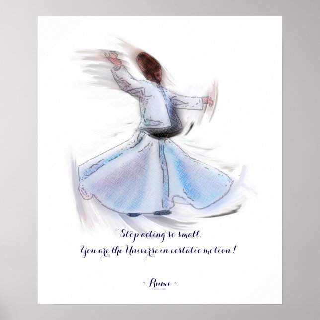 Affiches Sagesse soufi par Rumi & Whirling Dervish (Devant)