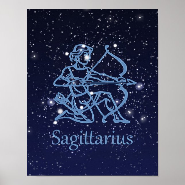 Affiches Sagittaire signe zodiaque et constellation (Devant)