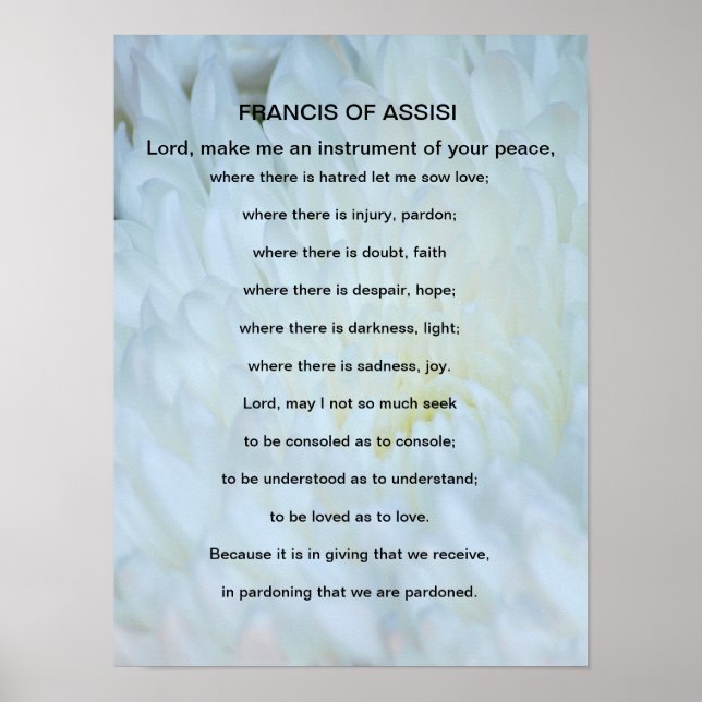 Affiches Saint François d'Assise (Devant)