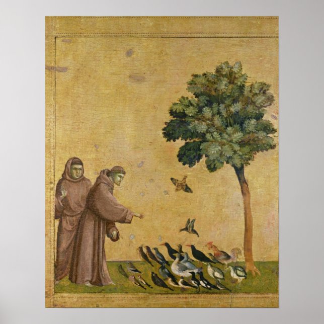Affiches Saint François d'Assise prêchant aux oiseaux (Devant)