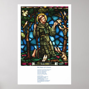 Affiches Saint François et la prière de paix de Saint Franç