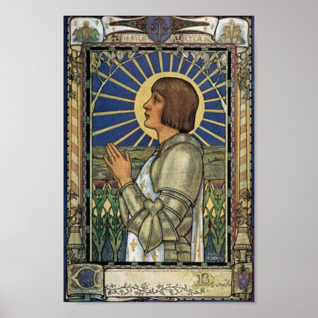 Affiches Saint Jeanne d'Arc en verre tendu Image (Devant)