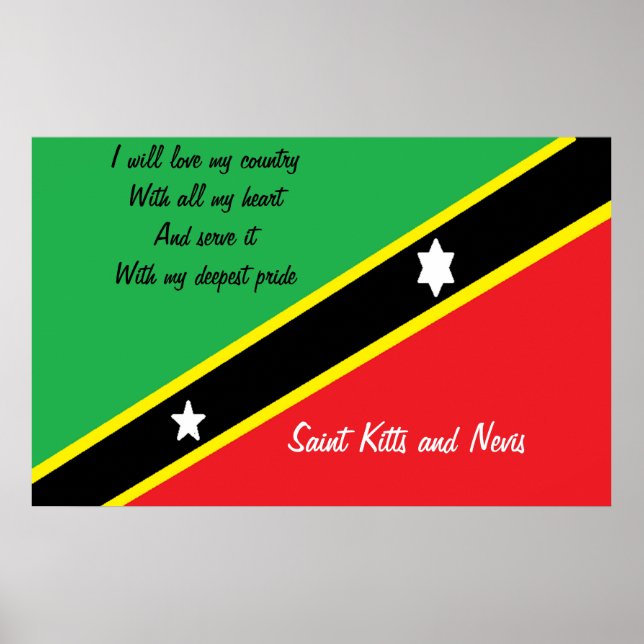Affiches Saint-Kitts-et-Nevis tirages encadrés (Devant)