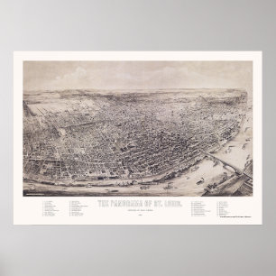 Affiches Saint Louis, MO Carte panoramique - 1894