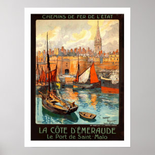 Affiches Saint Malo Vintage Travel
