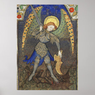 Affiches Saint MICHAEL ARCHANGE avec DIABLE