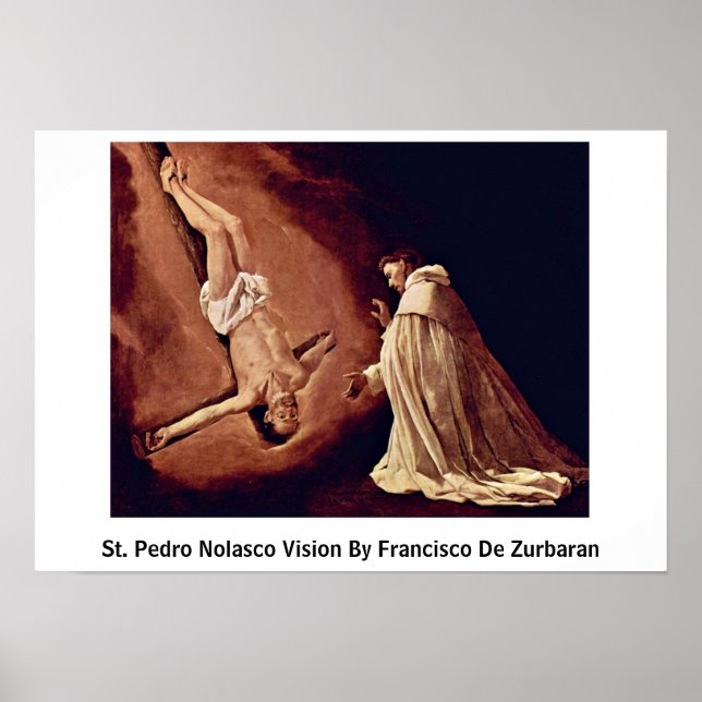 Affiches Saint Pedro Nolasco Vision Par Francisco De Zurbar (Devant)