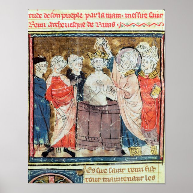 Affiches Saint Remigius, évêque de Rheims baptisant (Devant)