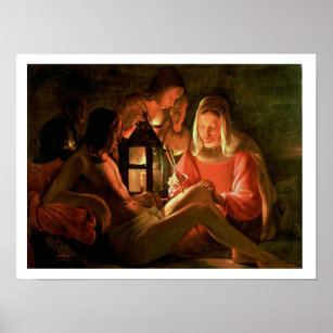 Affiches Saint Sébastien soigné par la Sainte-Femme (huile 