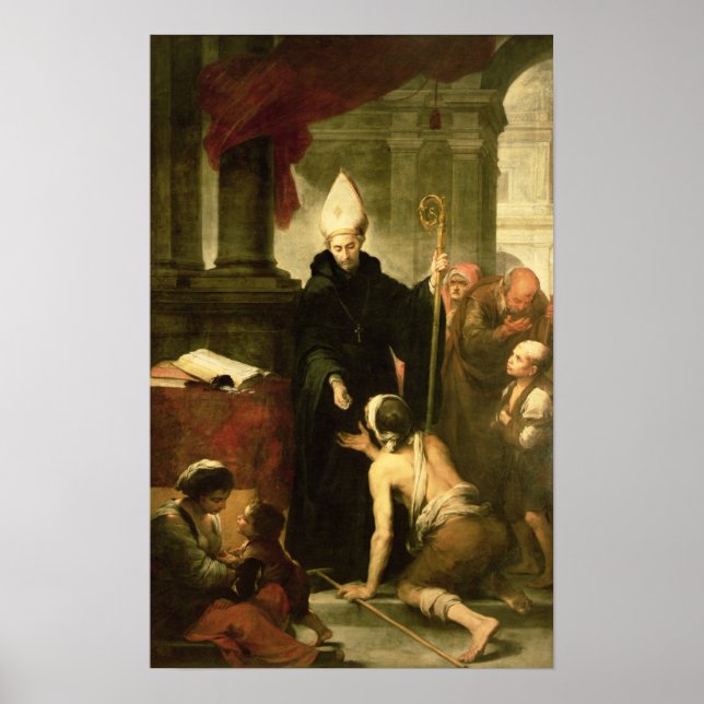 Affiches Saint Thomas de Villanueva Distributing Alms, 1678 (Devant)