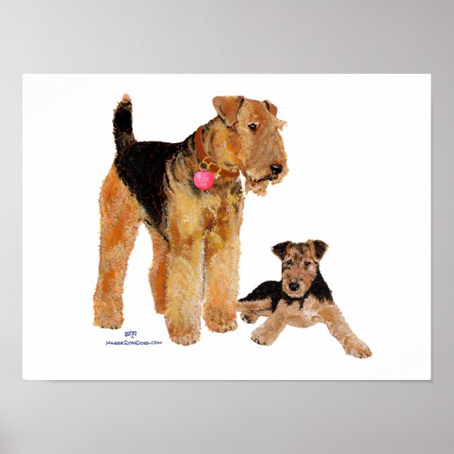 Affiches Saint-Valentin Amour de chiot (Devant)