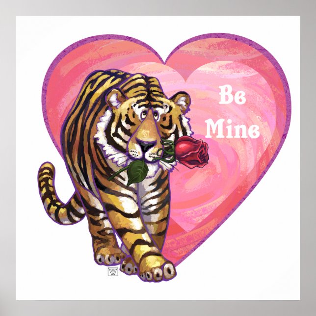 Affiches Saint Valentin de Tigre (Devant)