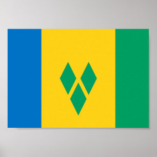 Affiches Saint Vincent and the Grenadines Flag