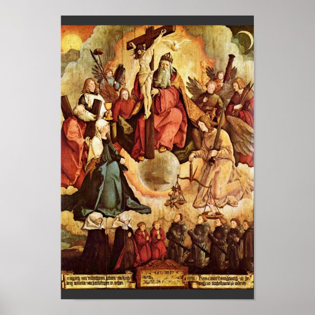 Affiches Sainte Trinité Avec Les Anges, Les Saints Et Ses F (Devant)
