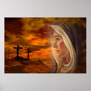 Affiches Sainte Vierge Marie Calvaire Imprimer
