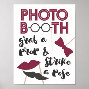Affiches Saisir un Photomaton Charmant avec Accessoires