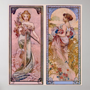 Affiches Saisons décoratives de l'été et du printemps