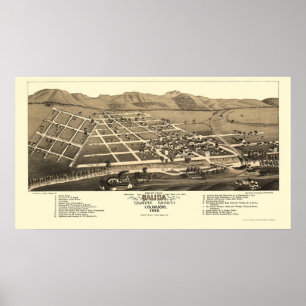 Affiches Salida, CO Carte panoramique - 1882