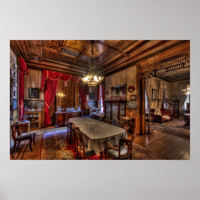 Affiches Salle à manger du roi du cuivre - Butte Montana (Devant)