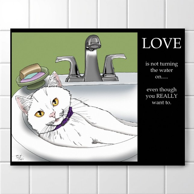 Affiches Salle de bain Sink Cat (Créateur téléchargé)