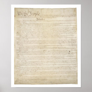 Affiches Salle de cours d'histoire de la Constitution des É