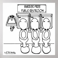 Salle de toilettes publique sans obstacle