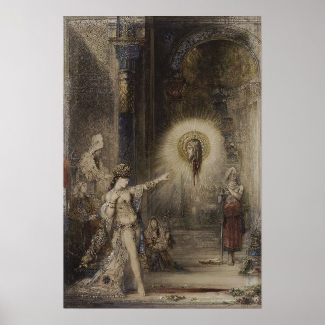 Affiches Salome et Apparition Gustave Moreau Aquarelle (Devant)
