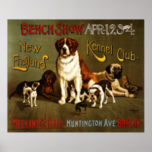 Affiches Salon de banc Kennel Club en Nouvelle-Angleterre