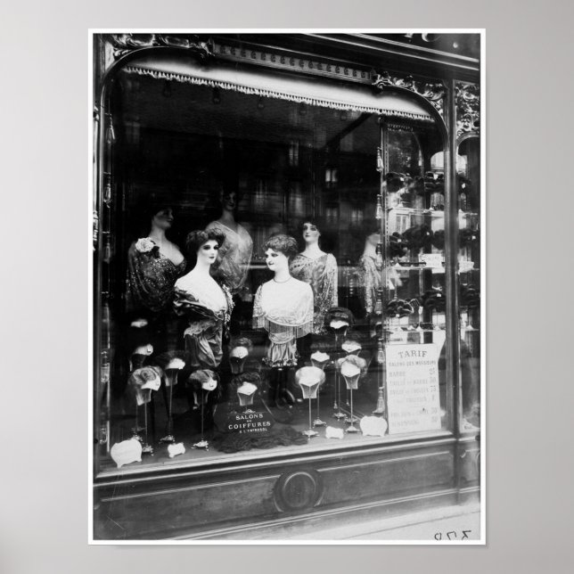 Affiches Salon de coiffure d'époque vintage Coiffure (Devant)
