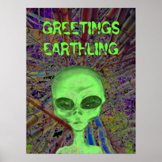Affiches Salutation des Aliens