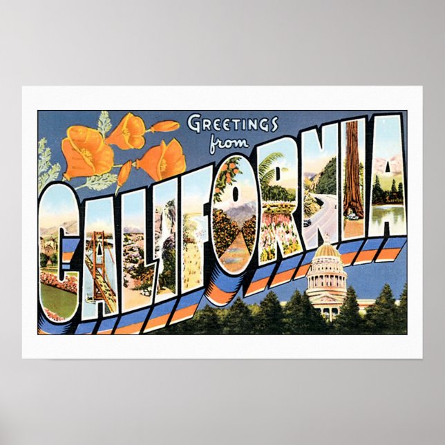 Affiches Salutations de Californie (Devant)