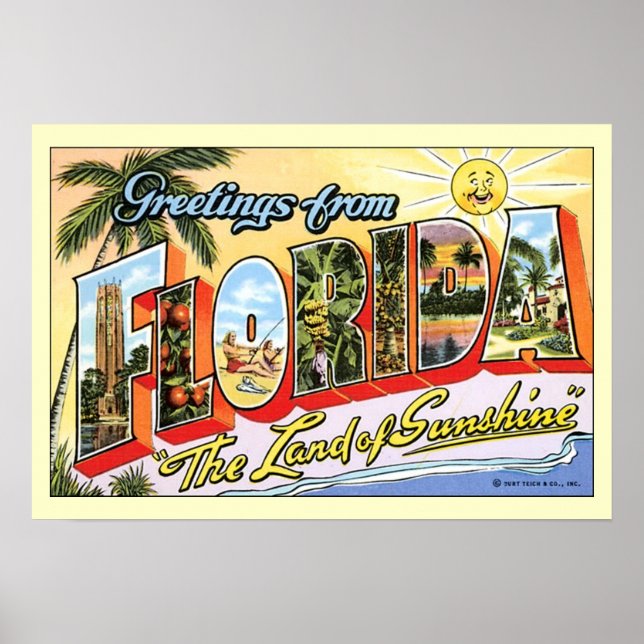 Affiches Salutations De Floride (Devant)