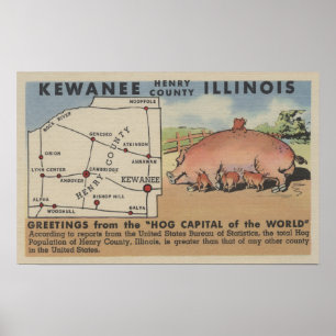 Affiches Salutations de la capitale mondiale du porc