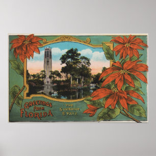 Affiches Salutations de la Floride l'Etat Sunshine