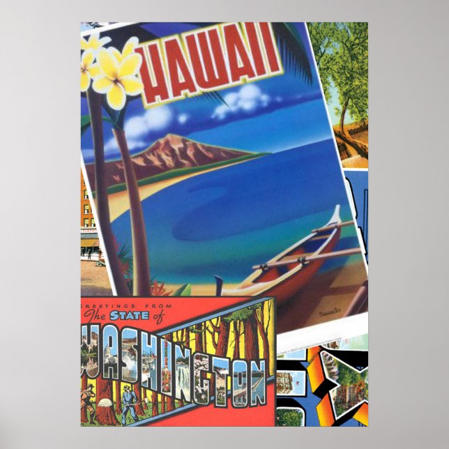Affiches Salutations d'Hawaii (Devant)