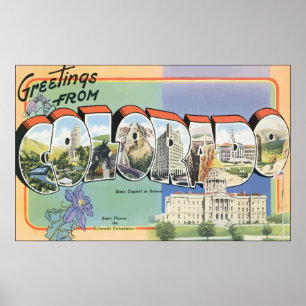 Affiches Salutations du Colorado, cru