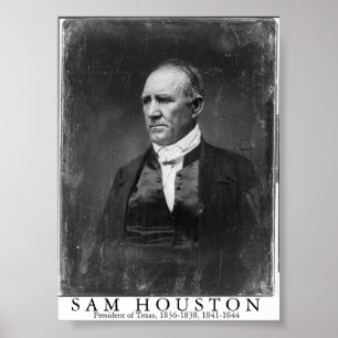 Affiches Sam Houston, président du Texas