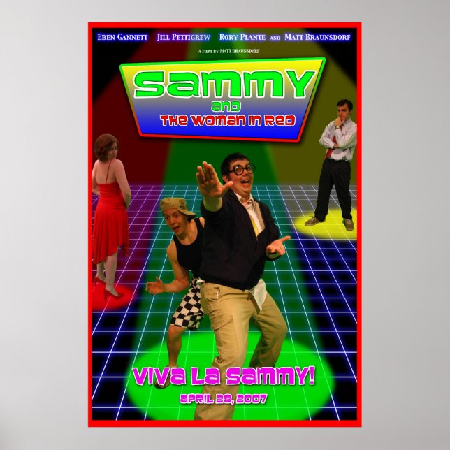 Affiches Sammy et la femme dans l'affiche du théâtre rouge (Devant)