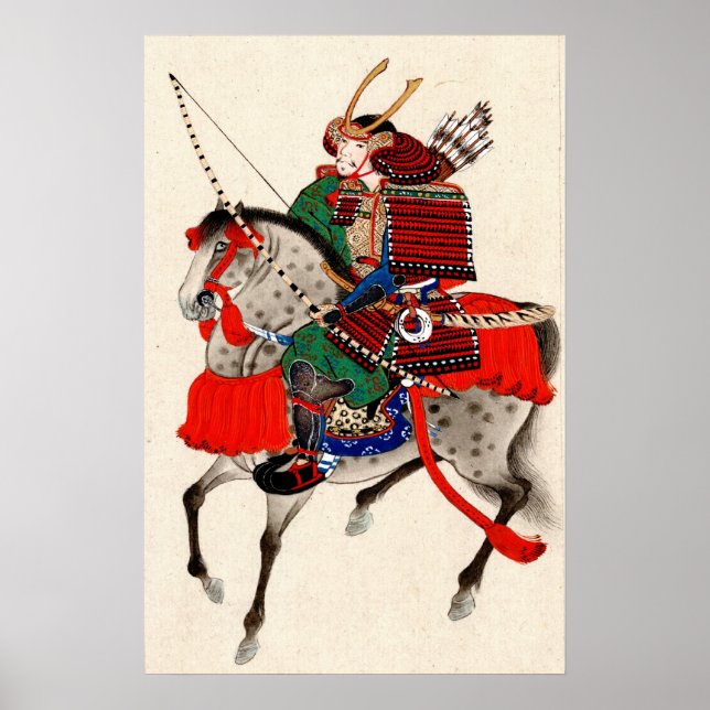 Affiches Samurai à cheval 1878 (Devant)