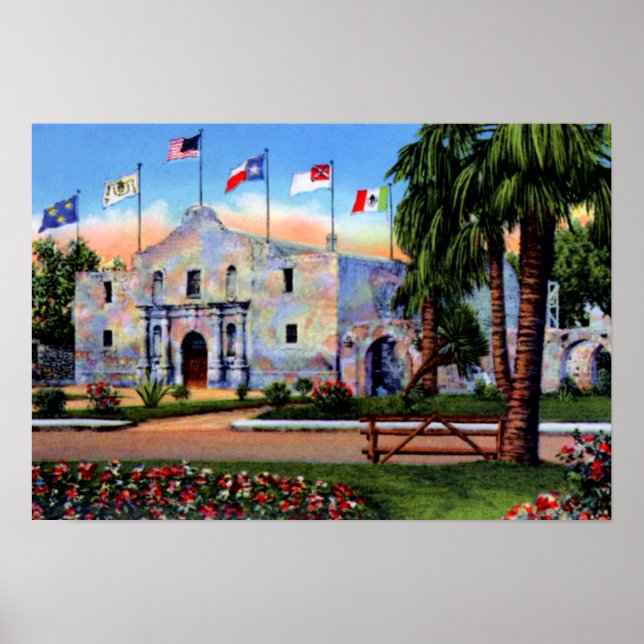 Affiches San Antonio Texas Alamo (Devant)