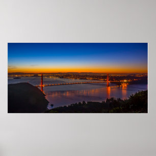 Affiches San Francisco à l'affiche panoramique d'aube