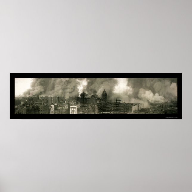 Affiches San Francisco CA Burning Photo 1906b (Devant)