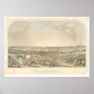 Affiches San Francisco, CA. Carte panoramique (1551A)