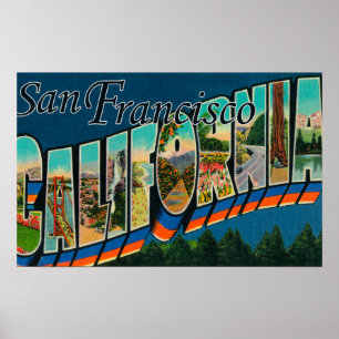 Affiches San Francisco, CaliforniaLarge Letter Scenes