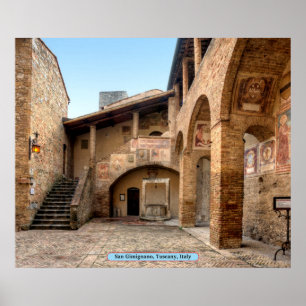 Affiches San Gimignano, Toscane, Italie