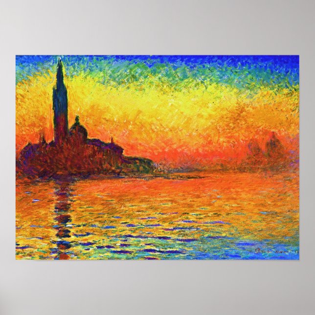 Affiches San Giorgio Maggiore II par Claude Monet (Devant)