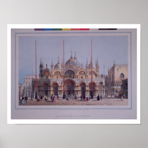 Affiches San Marco, Venice, engraved by Brizeghel (litho)