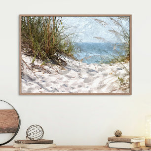 Affiches Sand Dunes Beach Ocean Watercolor Art Peinture